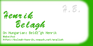 henrik belagh business card